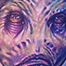 Alien Sculpture Color Portrait Tattoo Design Thumbnail